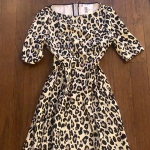 Kate Spade Cheetah Ponte waisted dress size 6